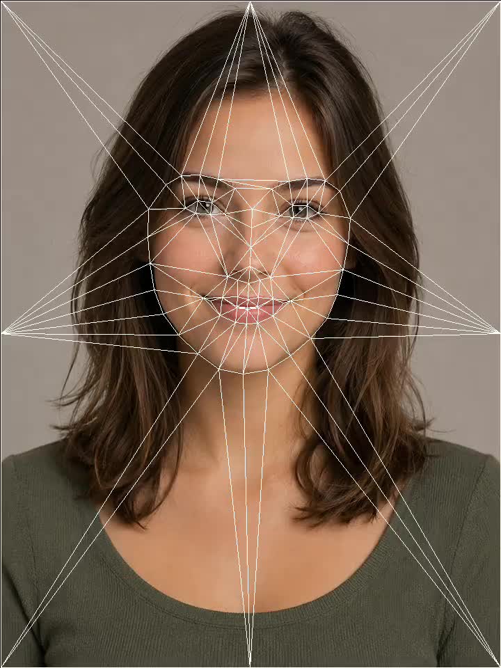 An image with mesh overlay